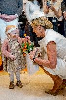 Queen Maxima Meets Children Before Signing Partnership - Utrecht