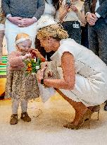 Queen Maxima Meets Children Before Signing Partnership - Utrecht