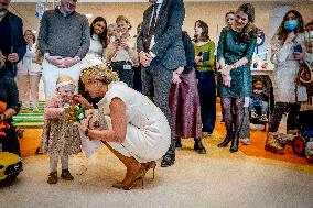 Queen Maxima Meets Children Before Signing Partnership - Utrecht