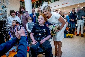 Queen Maxima Meets Children Before Signing Partnership - Utrecht