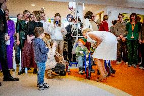 Queen Maxima Meets Children Before Signing Partnership - Utrecht