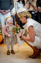 Queen Maxima Meets Children Before Signing Partnership - Utrecht