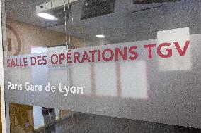 Illustration of the Gare de Lyon during the Christmas holiday departures - Paris AJ