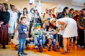 Queen Maxima Meets Children Before Signing Partnership - Utrecht