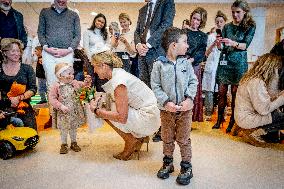 Queen Maxima Meets Children Before Signing Partnership - Utrecht