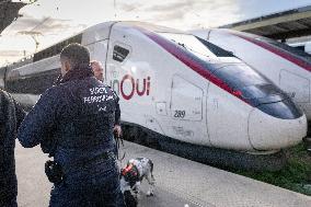 Illustration of the Gare de Lyon during the Christmas holiday departures - Paris AJ