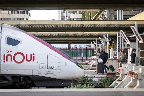 Illustration of the Gare de Lyon during the Christmas holiday departures - Paris AJ