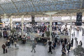Illustration of the Gare de Lyon during the Christmas holiday departures - Paris AJ