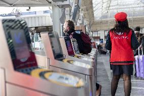 Illustration of the Gare de Lyon during the Christmas holiday departures - Paris AJ