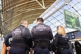 Illustration of the Gare de Lyon during the Christmas holiday departures - Paris AJ