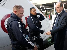 Visit of the Minister of Transport and the President of the SNCF at the Gare de Lyon - Paris