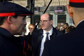 Visit of the Minister of Transport and the President of the SNCF at the Gare de Lyon - Paris