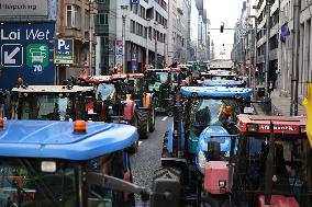 Farmers Protest Ahead Of EU Summit - Brussels