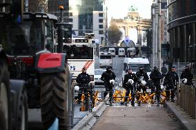 Farmers Protest Ahead Of EU Summit - Brussels