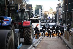 Farmers Protest Ahead Of EU Summit - Brussels