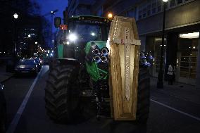 Farmers Protest Ahead Of EU Summit - Brussels