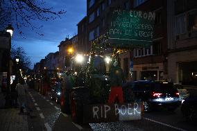 Farmers Protest Ahead Of EU Summit - Brussels