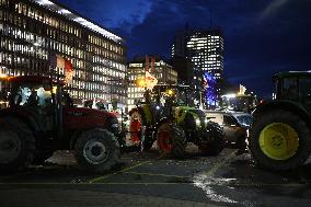 Farmers Protest Ahead Of EU Summit - Brussels