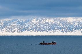 Winter Scenery At Sayram Lake - Xinjiang