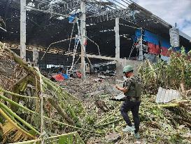 Damage to Civilian Buildings Near Border - Banteay Meanchey