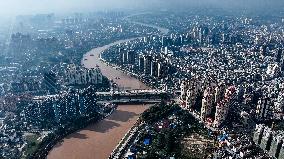 Construction of Pinglu Canal In Qinzhou - China