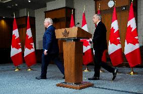 Signing Ceremony Between Doug Ford and Mark Carney - Ottawa