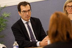 Jean-Pierre Farandou Visits To EPIDE - Margny-les-Compiegne