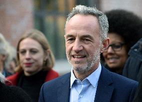 Emmanuel Gregoire Rally Of The Left-Wing Coalition - Paris