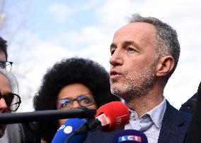 Emmanuel Gregoire Rally Of The Left-Wing Coalition - Paris