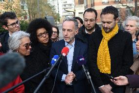 Emmanuel Gregoire Rally Of The Left-Wing Coalition - Paris