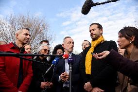 Emmanuel Gregoire Rally Of The Left-Wing Coalition - Paris