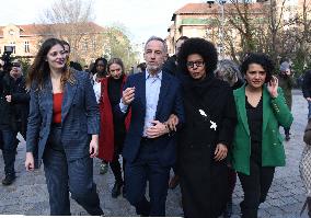 Emmanuel Gregoire Rally Of The Left-Wing Coalition - Paris