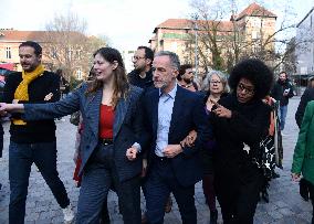 Emmanuel Gregoire Rally Of The Left-Wing Coalition - Paris