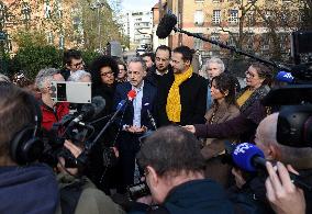 Emmanuel Gregoire Rally Of The Left-Wing Coalition - Paris