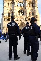 Security Measures At Notre Dame de Paris - Paris