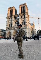 Security Measures At Notre Dame de Paris - Paris