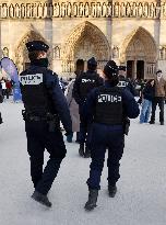 Security Measures At Notre Dame de Paris - Paris