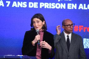 Press Conference Held for Christophe Gleizes - Paris