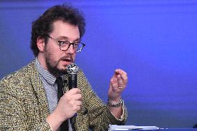 Press Conference Held for Christophe Gleizes - Paris