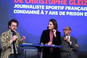 Press Conference Held for Christophe Gleizes - Paris