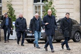 Agricultural Unions Meet French Prime Minister - Paris