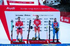 Audi FIS Ski World Cup - Men's Downhill - Podium