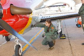 Princess Leonor Piloting A Plane - San Javier