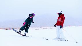 Qilian Mountain Ski Resort in Kangle Grassland