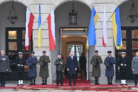 Ukrainian President Volodymyr Zelensky visits Warsaw - Poland