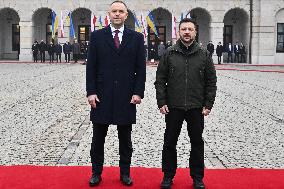 Ukrainian President Volodymyr Zelensky visits Warsaw - Poland