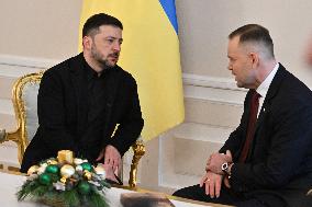 Ukrainian President Volodymyr Zelensky visits Warsaw - Poland