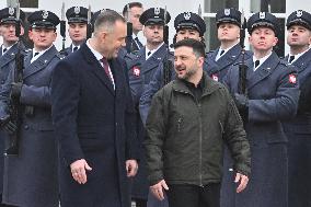 Ukrainian President Volodymyr Zelensky visits Warsaw - Poland