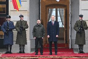 Ukrainian President Volodymyr Zelensky visits Warsaw - Poland