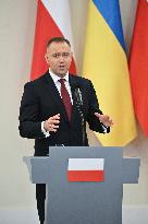 Ukrainian President Volodymyr Zelensky visits Warsaw - Poland